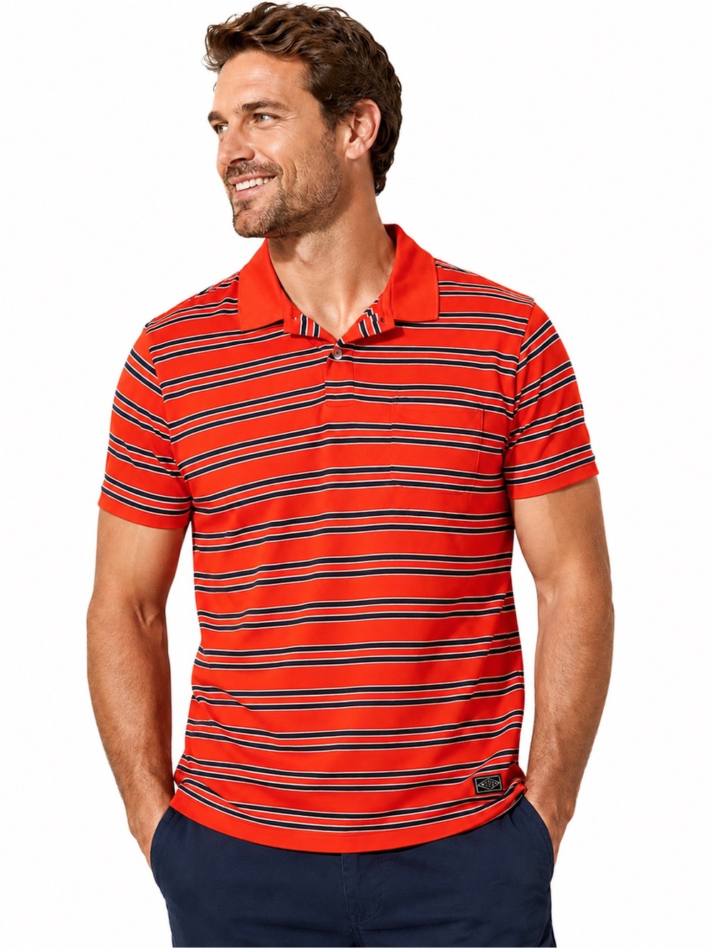 Chapes Striped Polo Shirt - Size XL